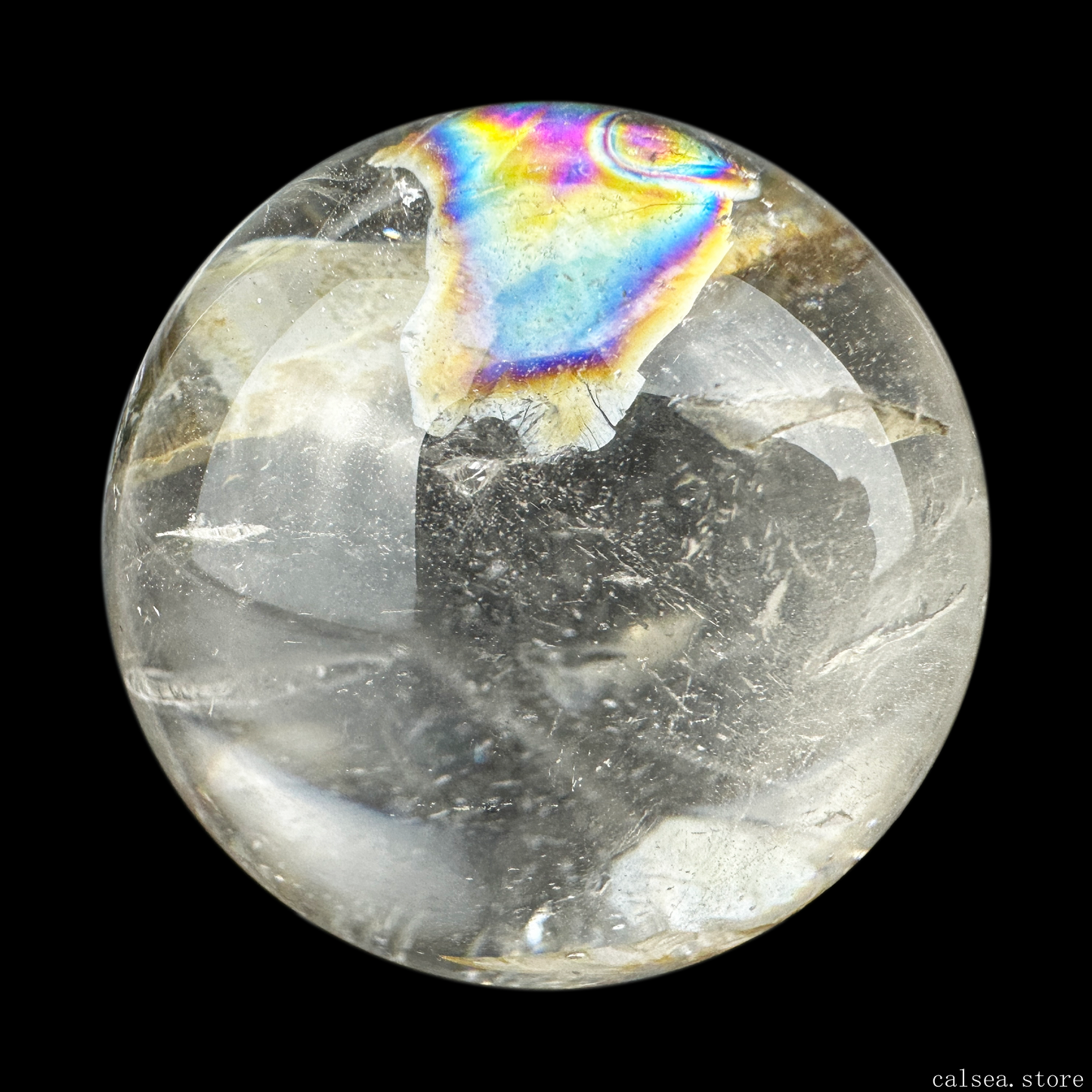 Rainbow Manifestation Quartz Sphere Baby Within Crystal Crystal Healing Hand Carved Sphere/Ball