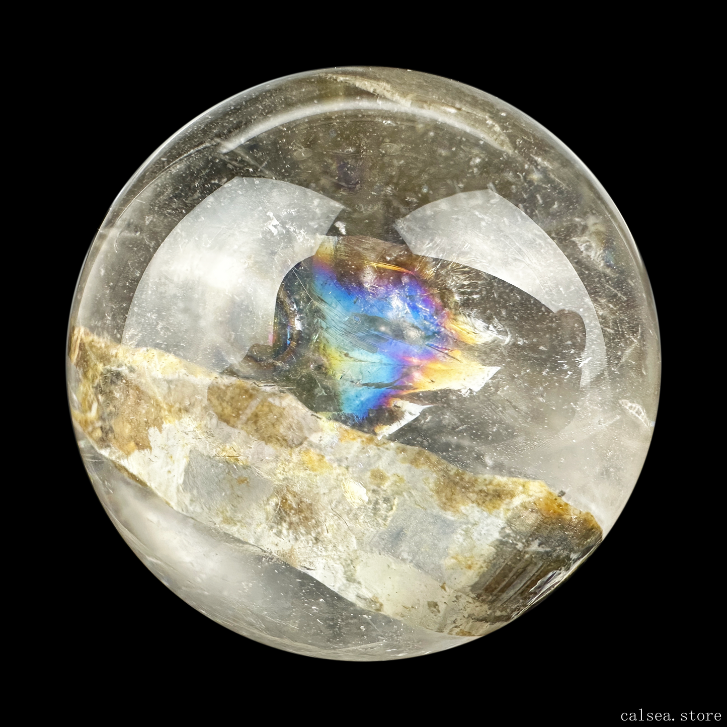 Rainbow Manifestation Quartz Sphere Baby Within Crystal Crystal Healing Hand Carved Sphere/Ball