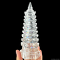 Big Rainbow Clearquartz WenChang Tower Crystal Healing Hand Carved