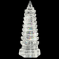 Big Rainbow Clearquartz WenChang Tower Crystal Healing Hand Carved