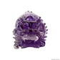 Dark Amethyst Dragon Turtle Sculpture Crystal Healing Hand Carved