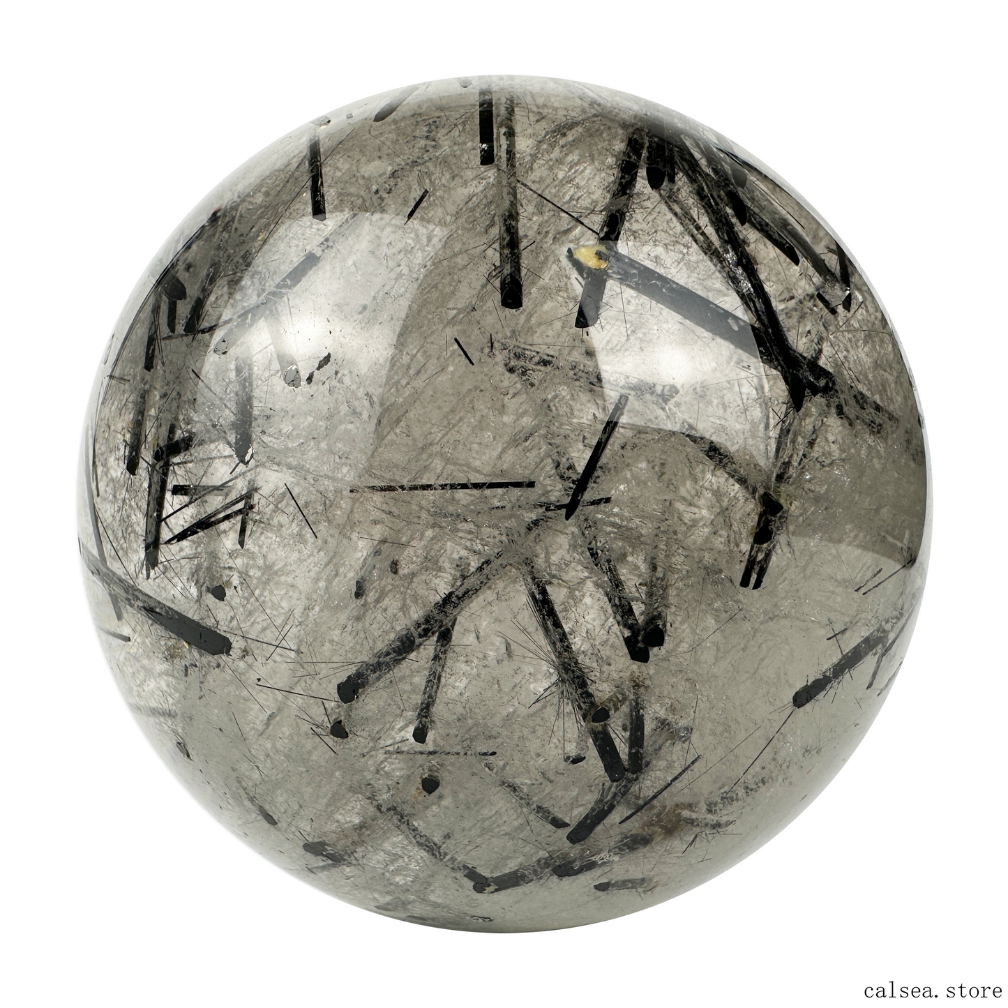 Black Tourmaline Sphere Crystal Healing Hand Carved Sphere/Ball