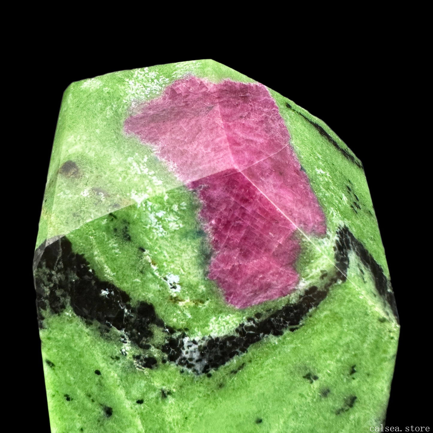 Ruby in Zoisite FreeForm Crystal Healing Hand Carved