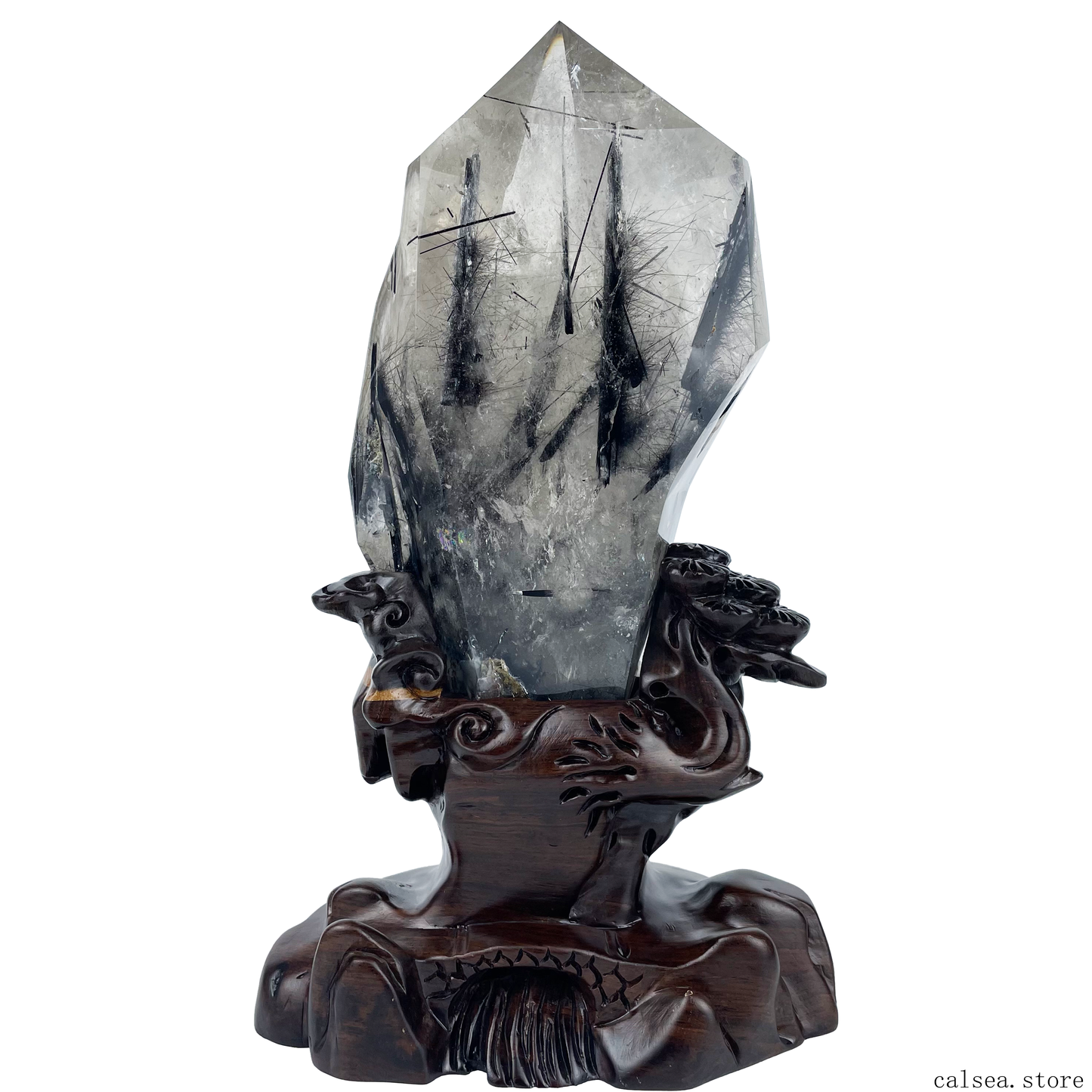 Black Tourmaline Black Rutilated Tower Ornaments Tower Crystal Healing Tower/Point