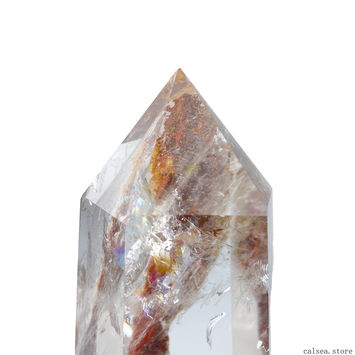 Red Gardenquartz Tower Lodalite Quartz Healing Hand Carved Tower/Point