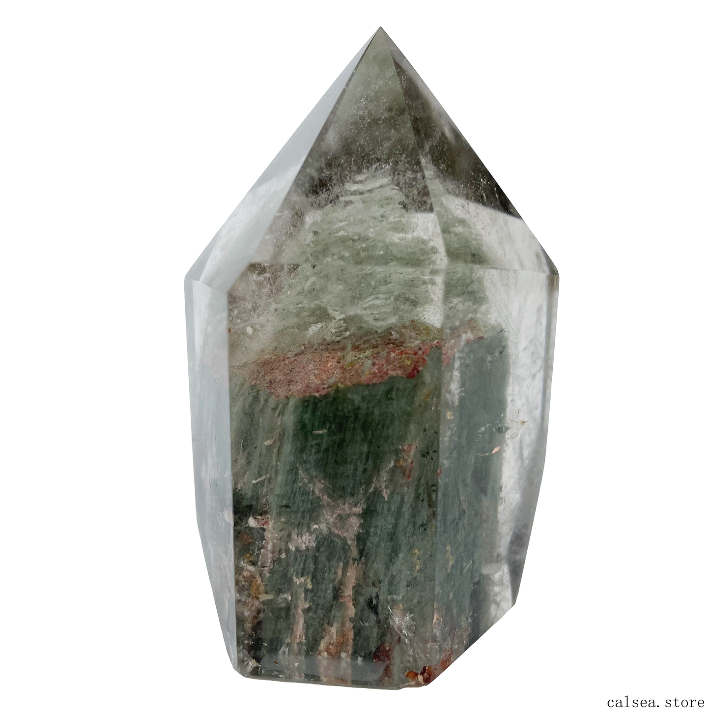 Mountain Gardenqaurtz Tower Crystal Phantom/Lodalite Quartz Healing Hand Carved Tower/Point