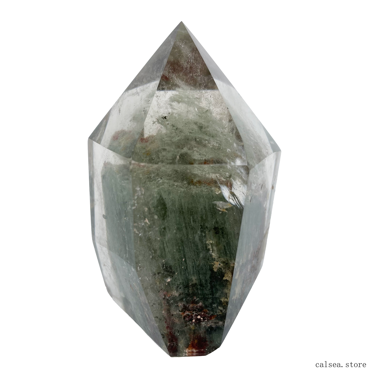 Mountain Gardenqaurtz Tower Crystal Phantom/Lodalite Quartz Healing Hand Carved Tower/Point