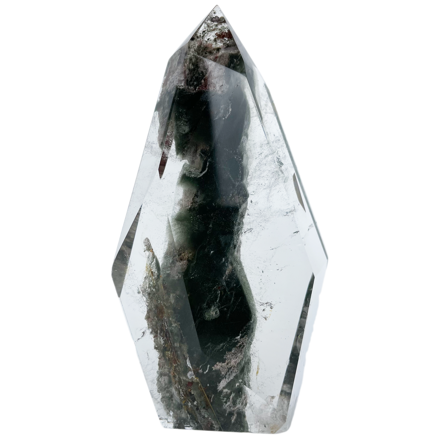 Gardenqaurtz Tower Crystal Lodalite Quartz Healing Hand Carved Tower/Point