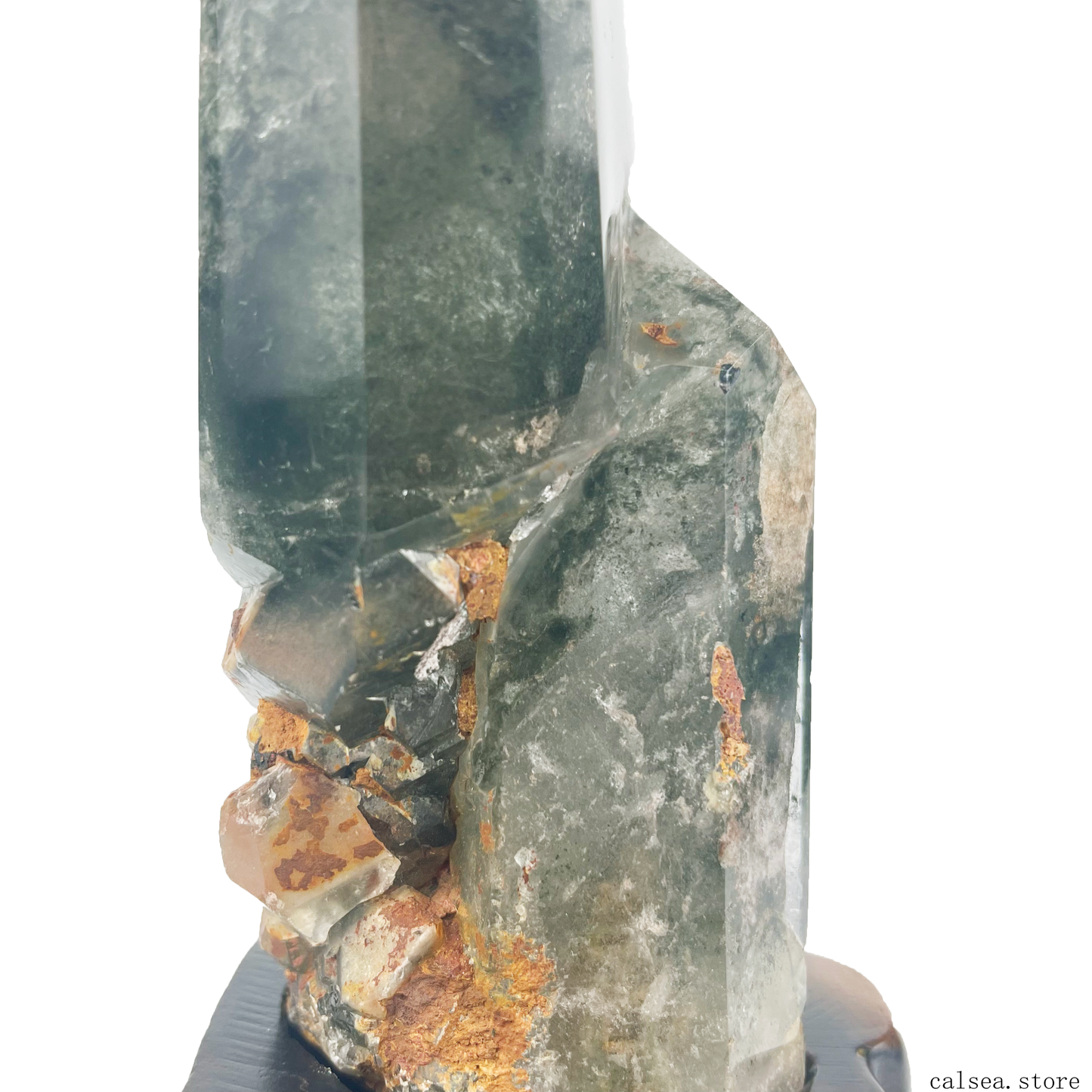 Gardenquartz Cluster Lodalite Quartz Crystal Healing Hand Carved Crystal