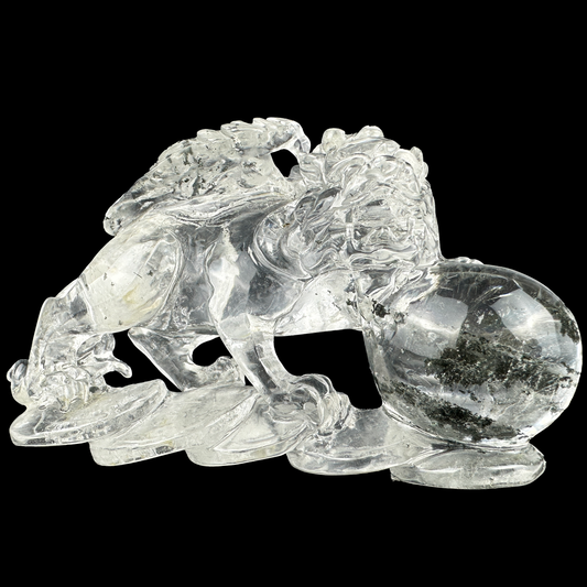 Gardenquartz Money Pixiu Sculpture Crystal Healing Hand Carved