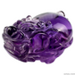 Dark Amethyst Dragon Turtle Sculpture Crystal Healing Hand Carved