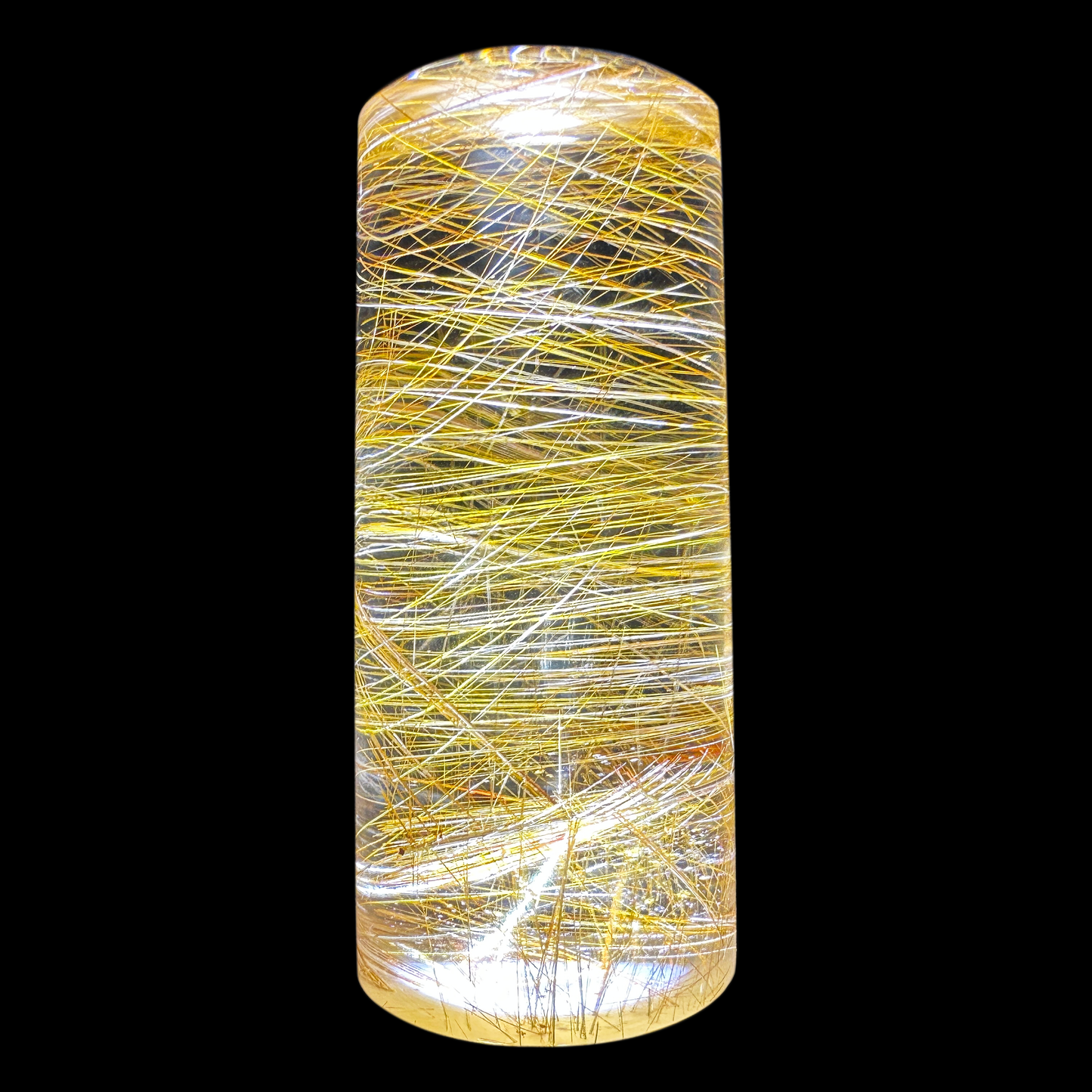 STUNNING Golden Rutile Cylinder Rutilated Crystal Crystal Healing Hand Carved AAA Level Crystal FreeForm