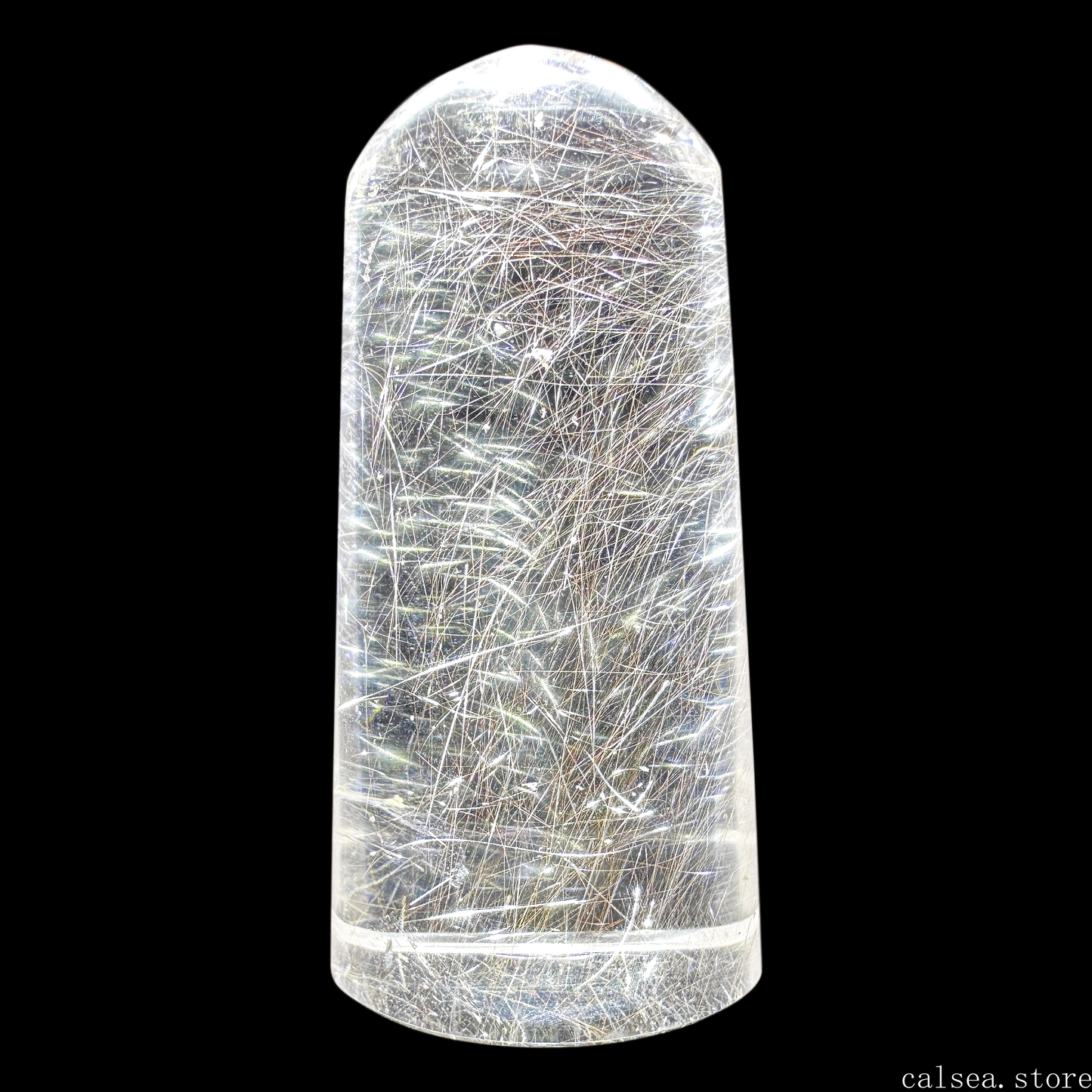 STUNNING Silver Rutile Cylinder Rutilated Crystal Crystal Healing Hand Carved AAA Level Crystal FreeForm