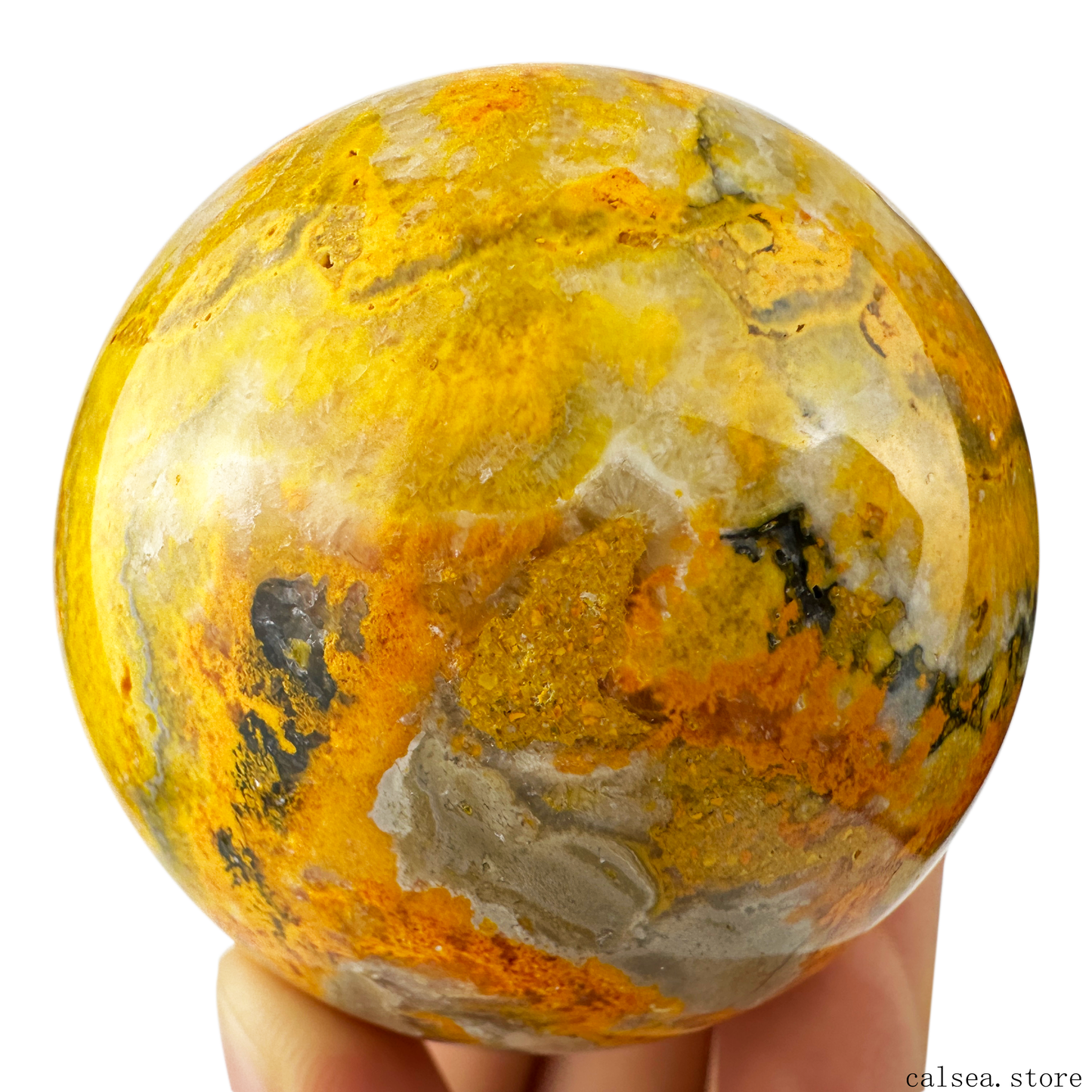 Bumblebee Jasper Sphere GemStone Sphere Crystal Healing Hand Carved Sphere/Ball