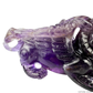 Dark Amethyst PIXIU Sculpture Crystal Healing Hand Carved