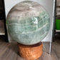 Huge Fluorite Sphere Crystal Healing Hand Carved Sphere/Ball