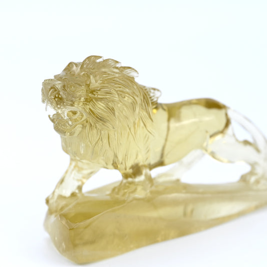 Awesome Citrine Lion Sculpture Brazil Citrine Crystal Healing Hand Carved