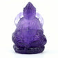 Dark Amethyst God Of Wealth Sculpture Crystal Healing Hand Carved