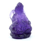 Dark Amethyst God Of Wealth Sculpture Crystal Healing Hand Carved