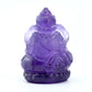 Dark Amethyst God Of Wealth Sculpture Crystal Healing Hand Carved