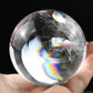 2.76''Stunning Rainbow Clearquartz Sphere Crystal Healing Hand Carved Sphere/Ball