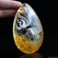 Awesome Goldenhealer Phoenix Teardrop Sculpture Crystal Healing Hand Carved