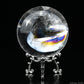 2.76''Stunning Rainbow Clearquartz Sphere Crystal Healing Hand Carved Sphere/Ball