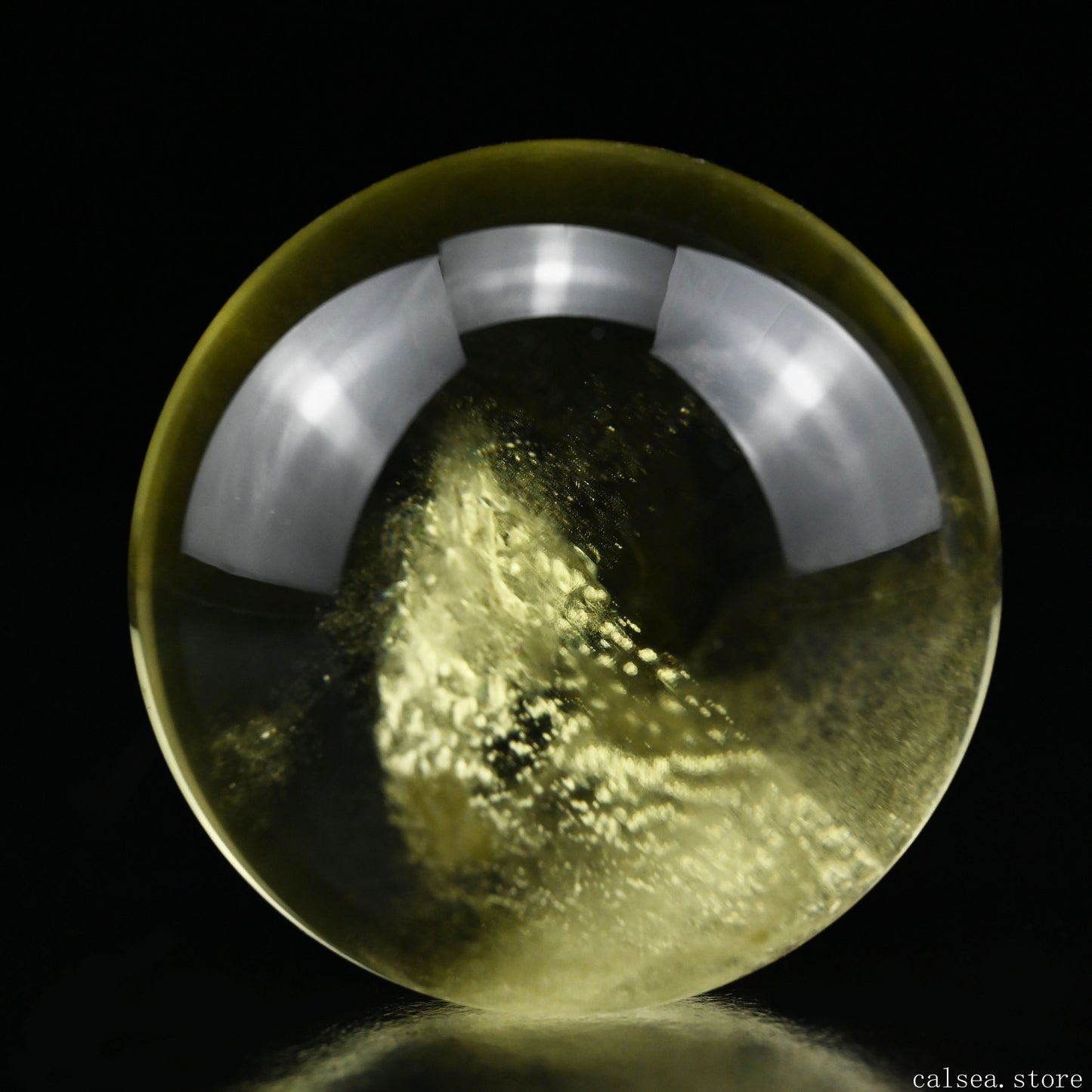 2.51'' Unique Citrine Mountain Phantom Sphere Crystal Healing Sphere/Ball