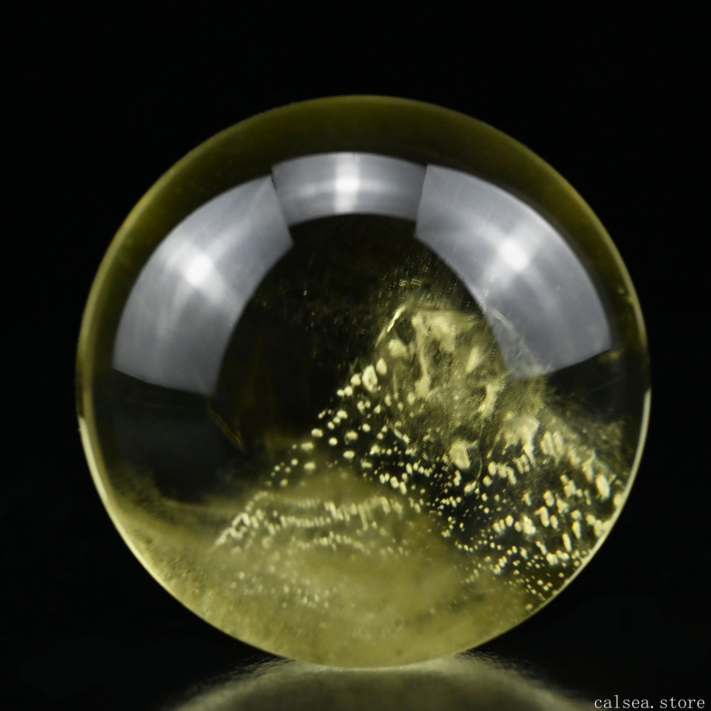 2.51'' Unique Citrine Mountain Phantom Sphere Crystal Healing Sphere/Ball