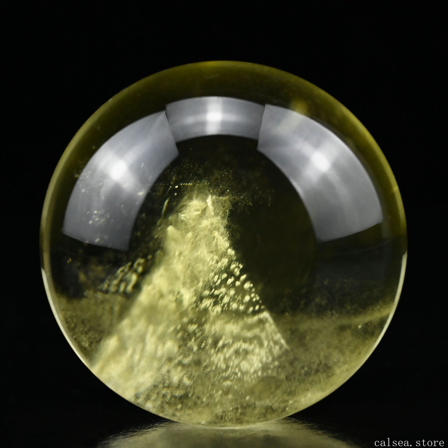 2.51'' Unique Citrine Mountain Phantom Sphere Crystal Healing Sphere/Ball