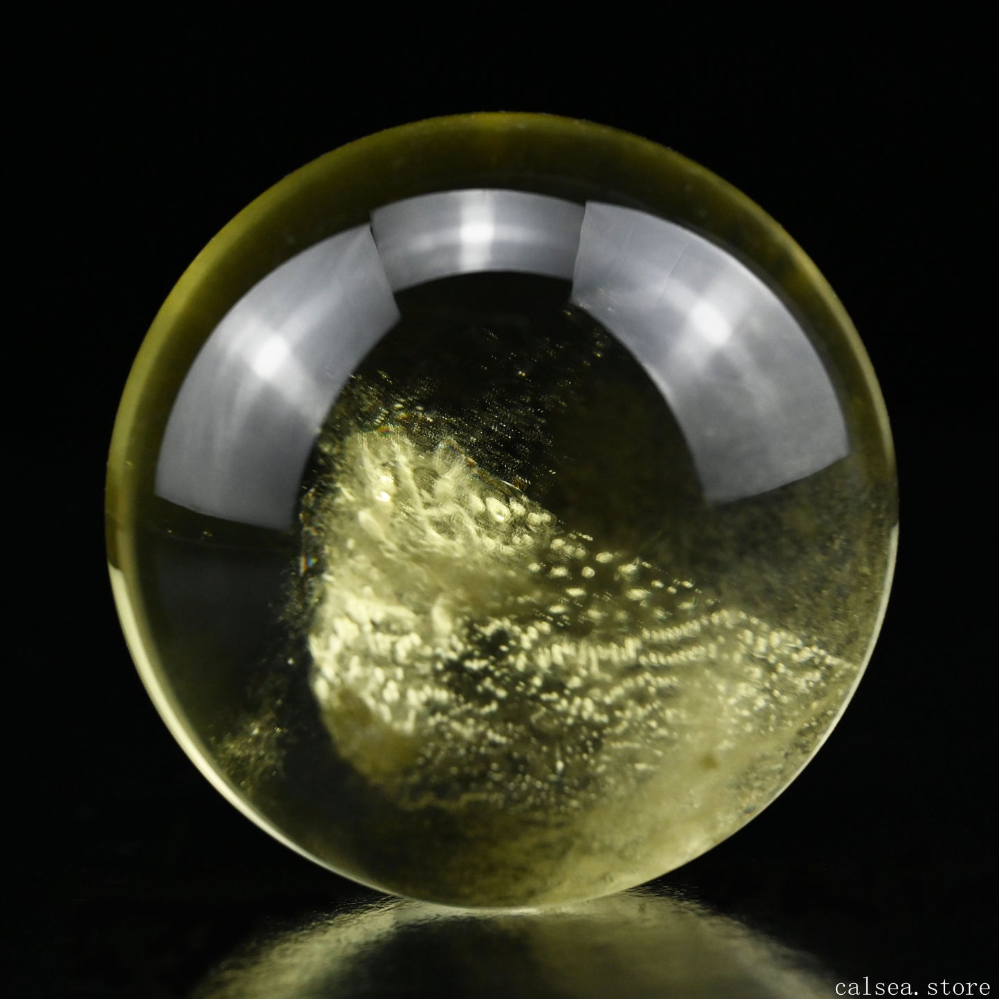 2.51'' Unique Citrine Mountain Phantom Sphere Crystal Healing Sphere/Ball