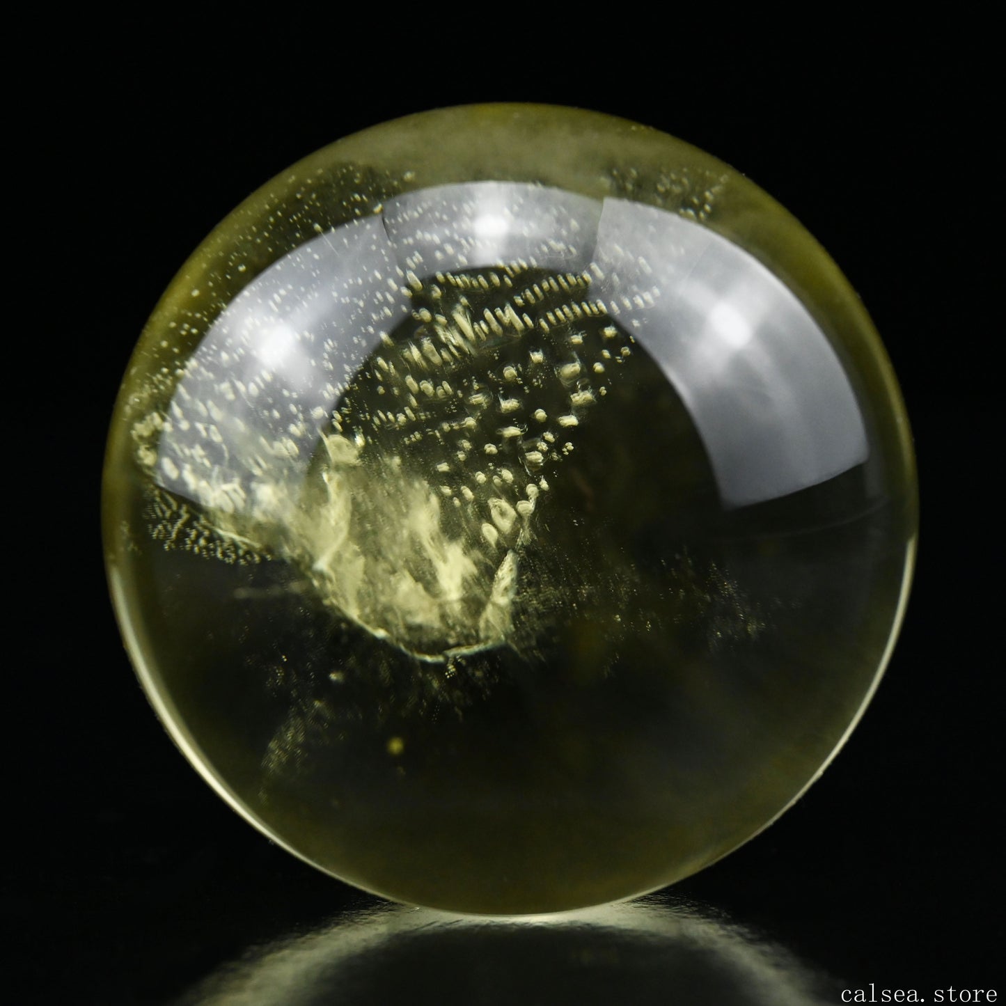 2.51'' Unique Citrine Mountain Phantom Sphere Crystal Healing Sphere/Ball