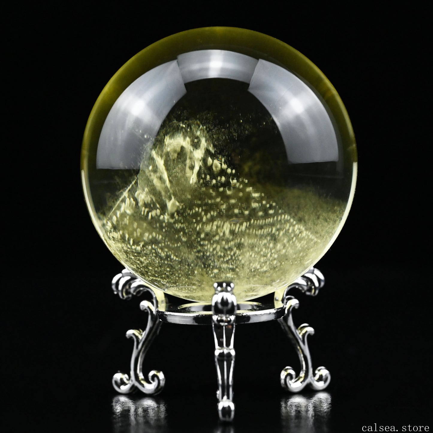 2.51'' Unique Citrine Mountain Phantom Sphere Crystal Healing Sphere/Ball