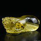 3.51'' Brazil Citrine Pixiu Sculpture Crystal Healing Hand Carved