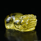 3.51'' Brazil Citrine Pixiu Sculpture Crystal Healing Hand Carved