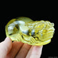 3.51'' Brazil Citrine Pixiu Sculpture Crystal Healing Hand Carved