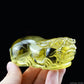 3.51'' Brazil Citrine Pixiu Sculpture Crystal Healing Hand Carved