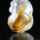 Golden Rutile PiXiu Sculpture Rutilated Crystal Crystal Healing Hand Carved