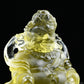 2.35''Brazil Citrine God Of Wealth Buddha Sculpture Crystal Healing Hand Carved Ornaments