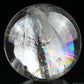 4.17'' Huge Rainbow Clearquartz Sphere Crystal Healing Hand Carved Sphere/Ball