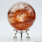 3.37'' Rainbow Dark Firequartz Sphere Crystal Healing Hand Carved Sphere/Ball