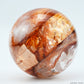 3.37'' Rainbow Dark Firequartz Sphere Crystal Healing Hand Carved Sphere/Ball