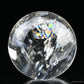 3.54'' Stunning Rainbow Clearquartz Sphere Crystal Healing Hand Carved Sphere/Ball