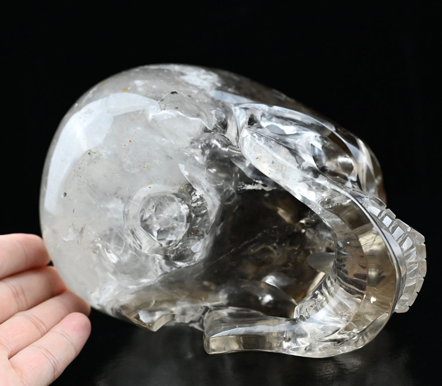 Smokeyquartz Hand Carved Crystal Skull Sculpture Crystal Healing Super Realistic