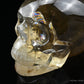 5.51'' Smokey Citrine Hand Carved Crystal Skull Sculpture Crystal Healing Super Realistic