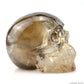 5.51'' Smokey Citrine Hand Carved Crystal Skull Sculpture Crystal Healing Super Realistic