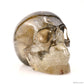 5.51'' Smokey Citrine Hand Carved Crystal Skull Sculpture Crystal Healing Super Realistic