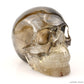 5.51'' Smokey Citrine Hand Carved Crystal Skull Sculpture Crystal Healing Super Realistic