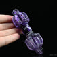 Awesome Amethyst Vajira Sculpture Artifact Crystal Healing Hand Carved