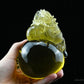 6.14'' Stunning Brazil Rutilated Citrine Dragon Sculpture Crystal Healing Hand Carved Super Realistic